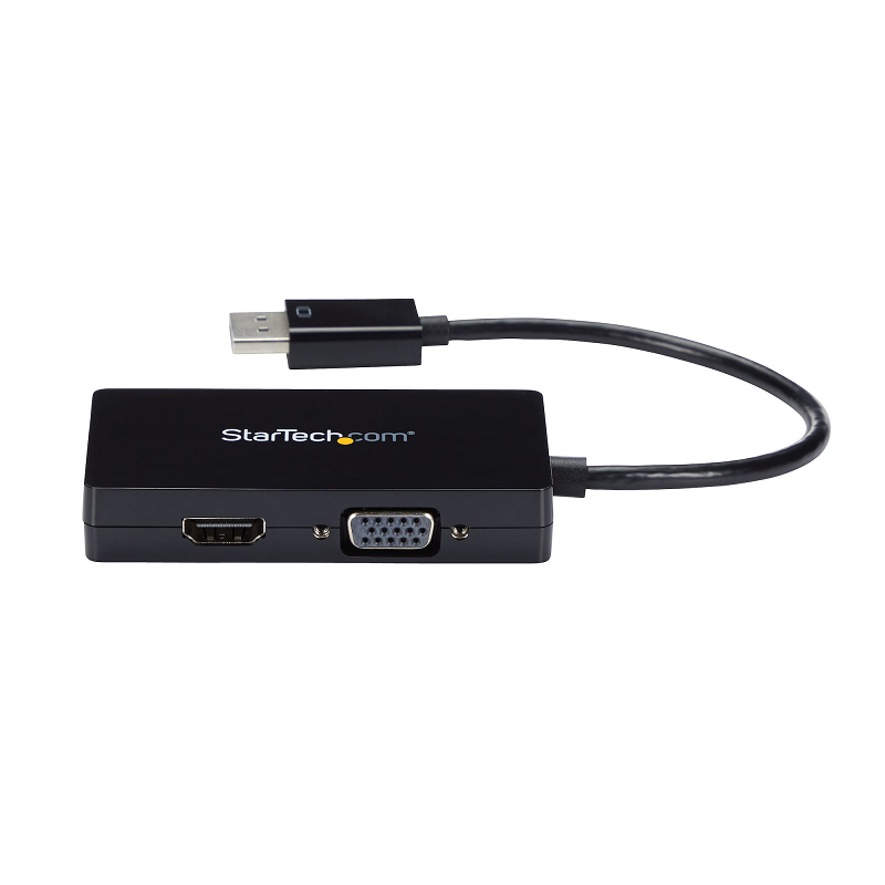 StarTech DP2VGDVHD Travel A/V adapter: 3-in-1 DisplayPort to VGA DVI or HDMI converter